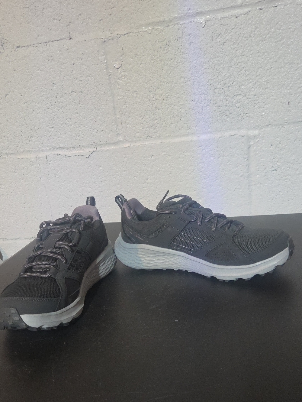 Columbia Womens Charcoal and Light Gray Athletic Trail Sneakers